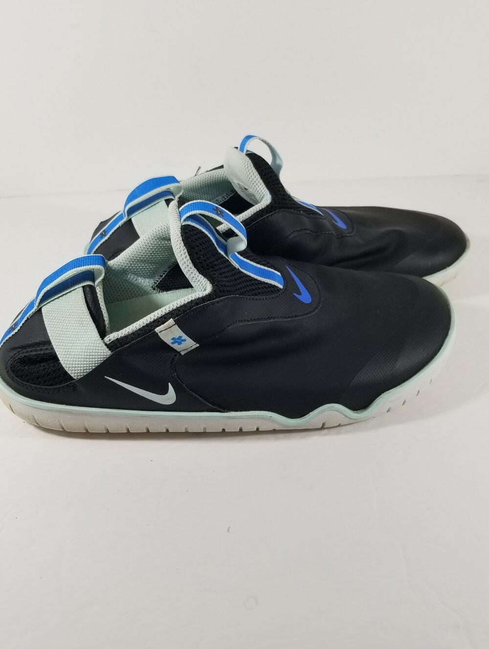 Nike Air Zoom Pulse Slip On Nursing Shoes Sneakers Black Blue Men's Size 8.5